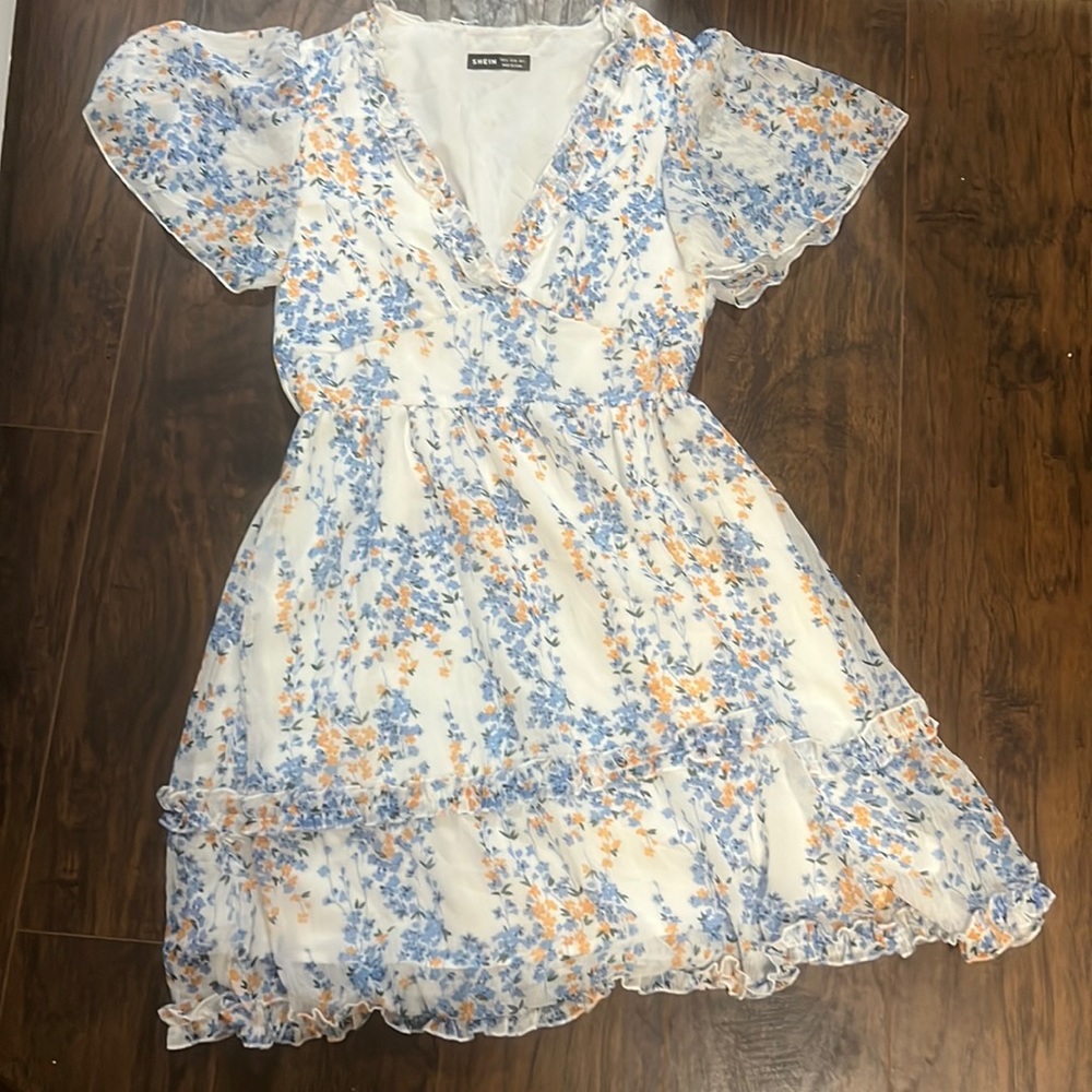 Shein orange and blue dress (never worn, didn’t fit)